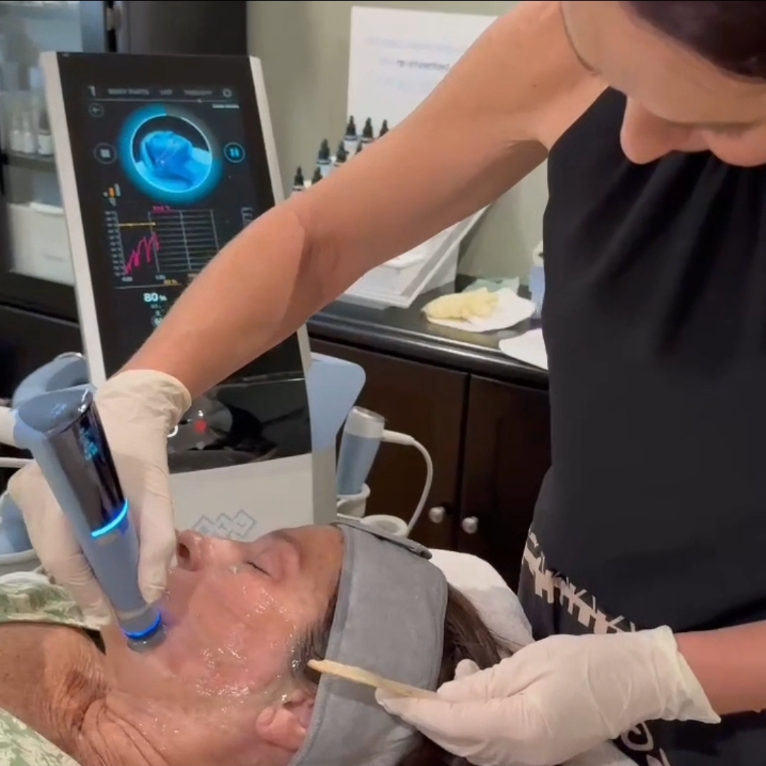 An EXION Face treatment in the Seven Oaks studio