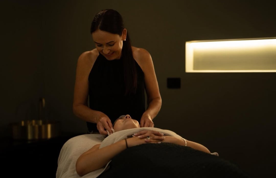 A facial treatment at Seven Oaks